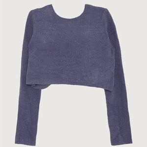 OAK + FORT US M Crown Blue Open Back Sweater